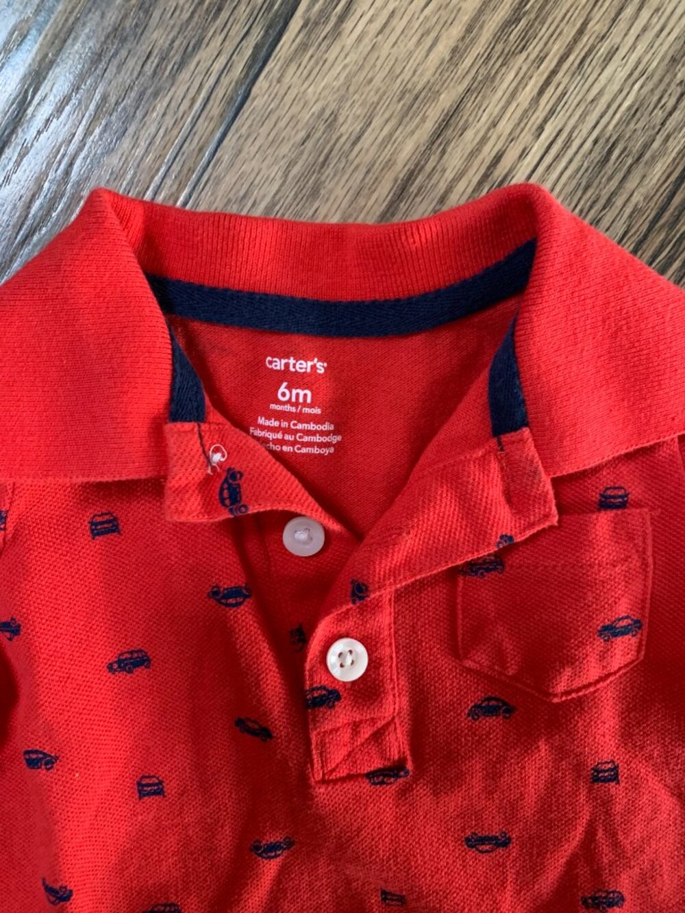 Boys size 6 months Carter's Blue Pants (2 pairs) and Red Shorts Jumper One-Piece - Picture 7 of 10